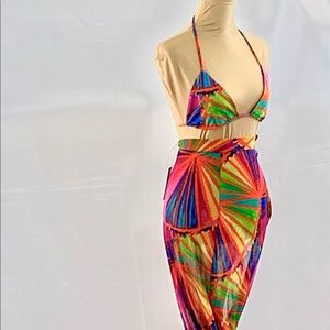 Bikini Top And Skirt Size S